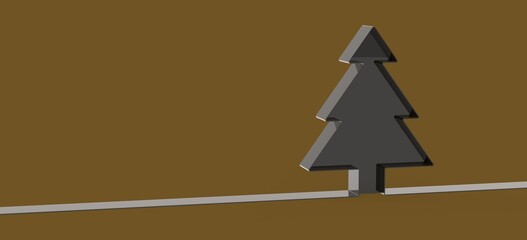 weihnachten weihnachtsbaum modern illustration 3d