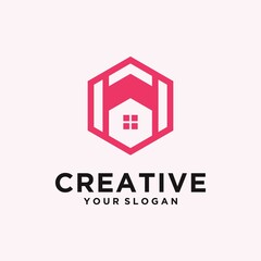Creative home logo ,real estate logo, creative home logo collection, home logo set. vector illustrator with fancy colors 