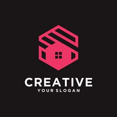 Creative home logo ,real estate logo, creative home logo collection, home logo set. vector illustrator with fancy colors 