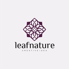 Organic leaf logo set with rotating cycle vector concept design luxury leaf Organic leaf logo design with rotating cycle concept luxury leaf rotating graphic