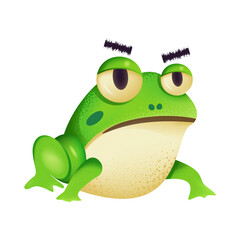 CUTE FROG CARTOON ILLUSTRATION.