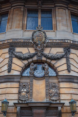 Obraz premium Sculptures on the Sheldonian Theatre, Oxford UK