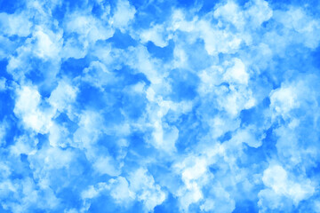 Fototapeta na wymiar Blurry watercolor cloud effect painting in white blue tones 