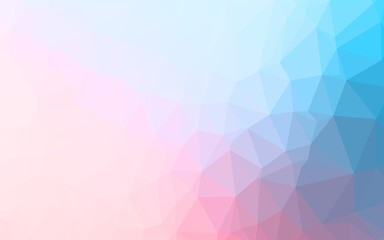 Light Blue, Red vector triangle mosaic template.