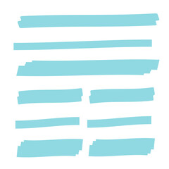 Highlight yellow strokes. Highlight marker stroke. Marker pen highlight