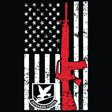 air force security forces gun wo art vector design illustration print poster wall art canvas