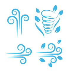 Illustration vector of wind icon collection set