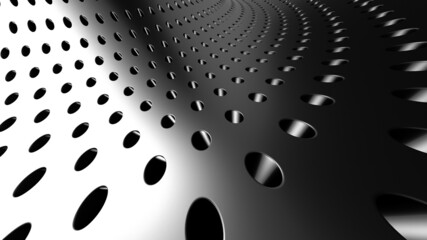 Dark silver round dots decorative background