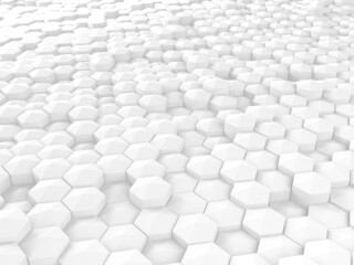 Fototapeta premium White Geometric Hexagon Abstract Background
