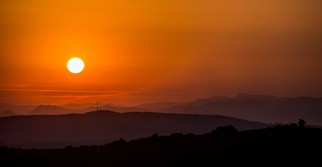 sunrise over the mountains