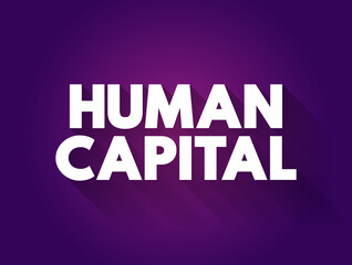 Human capital text quote, concept background