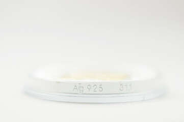 European silver coin edge view