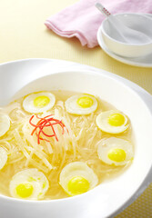 Delicious Chinese dish, egg radish soup