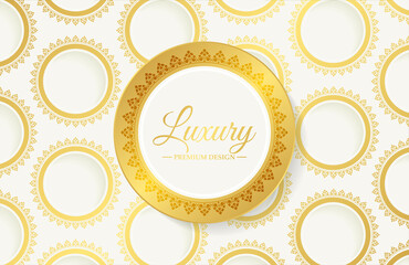 Luxury Gold Border Pattern Background