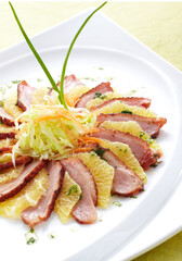 Delicious Chinese dish, smoked duck breast