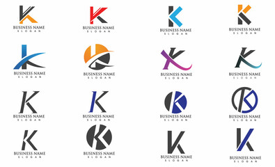 K Letter Vector Illustration Icon Logo Template Design
