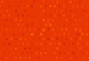 Light orange vector template with isolated letters.