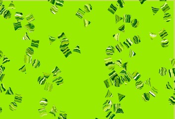 Light Green vector pattern in polygonal style with circles.