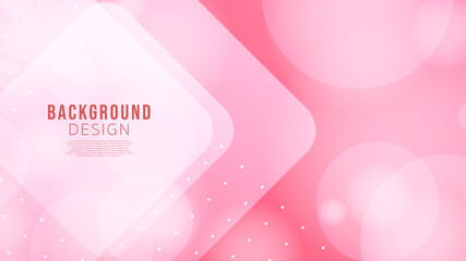 Abstract Color background, Pink rounded squares and bokeh with copy space for text  , Flat Modern design for presentation , illustration Vector EPS 10