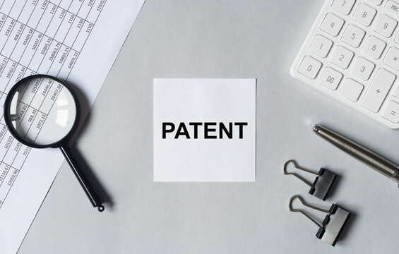Patent word. Business copyright and protected rights concept.