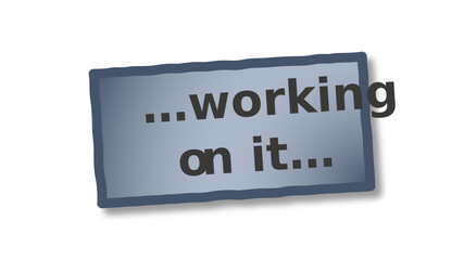 working on it dark gray stick