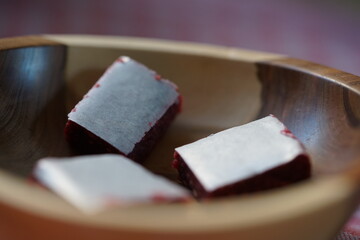 A FRUIT BREAD MADE FROM RASPBERRIES