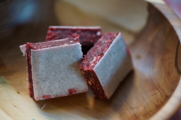 A FRUIT BREAD MADE FROM RASPBERRIES