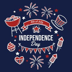 Hand Drawn 4th July Independence Day Illustration_5