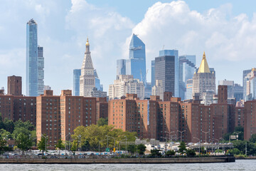 New York, NY - USA - July 30, 2021: Horizontal view of Stuyvesant Town–Peter Cooper Village, a large private residential development on the east side of the New York City.