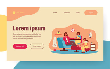 Lady visiting beauty salon for manicure and pedicure. Nail technicians and female client. Vector illustration for beauty care, industry, business concept