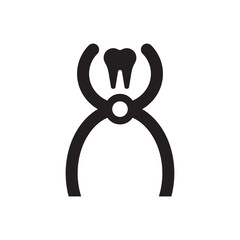 Dental forceps icon - tooth pulling tool icon