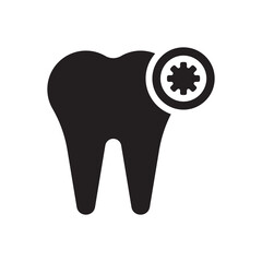 infection tooth icon - gum tooth icon