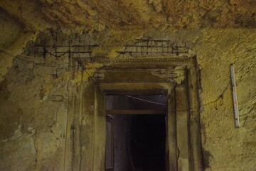 Fototapeta na wymiar ancient 1500 years old buddhist jogeshwai caves in mumbai,maharastra,india,asia