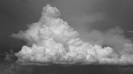 Cumuls clouds above Lake Mjøsa in summer.