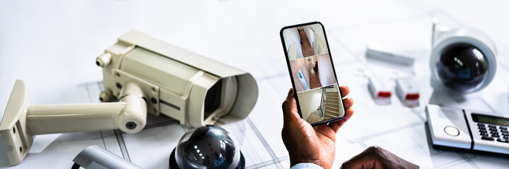 Home Intruder Video Monitoring - obrazy, fototapety, plakaty