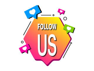 Follow us tag, Social media