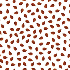 Flax vector cartoon seamless pattern for template farmer market design, label and packing.