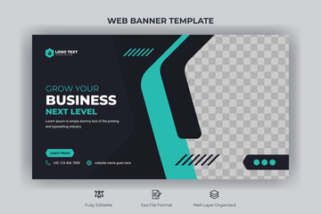 Creative corporate social media web banner and youtube thumbnail template | Youtube live stream video thumbnail for marketing agency | video thumbnail | Youtube thumbnail