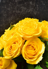 Naklejka premium flower bouquet yellow rose flowers