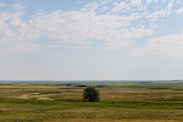 Farms and equipment along the highways in rural Alberta