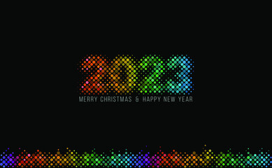 2023 Merry Christmas, Happy New Year. Design for prints, gift, cards, t shirts, packaging, interior pictures