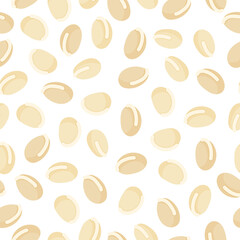 Hyacinth beans vector cartoon seamless pattern for template farmer market design, label and packing.