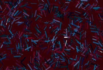 Dark pink vector backdrop with long lines.