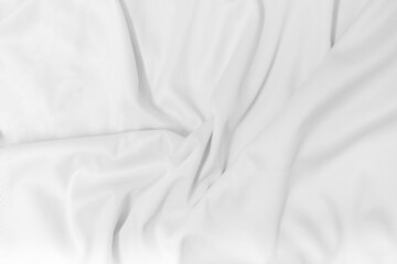 White cloth waves background texture.