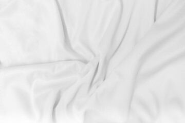 White cloth waves background texture.