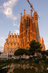 Sagrada Familia Cathedral Barcelona Spain Sunrise 