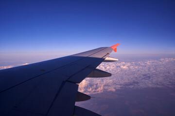 Fototapeta na wymiar beautiful view from the airplane window.