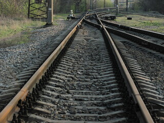railway tracks in the countryside