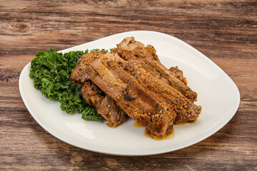 Stewed pork ribs with spices