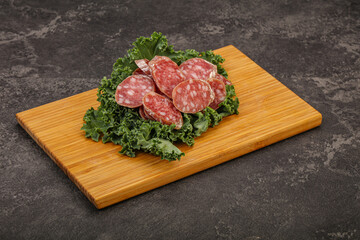 Iberian pork Fuet sausage slices